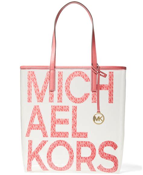 michael kors clear bag|michael kors plastic tote bag.